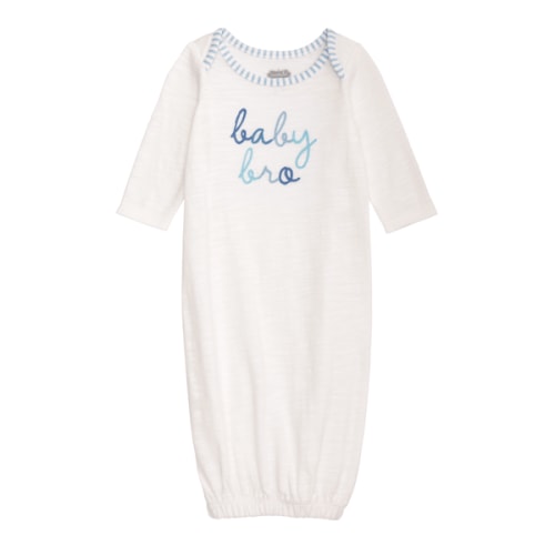 Sibling Gown Newborn Cotton Slub Sleep Gown | Mud Pie