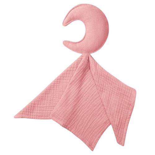 Premium Soft Muslin Cotton Moon Loveys Soft & Breathable Newborn Security Blanket, Perfect Present for Baby Newborns, Toddlers Boy Girl, Gender Neutral. Fabric for Comfortable Sleep & Play