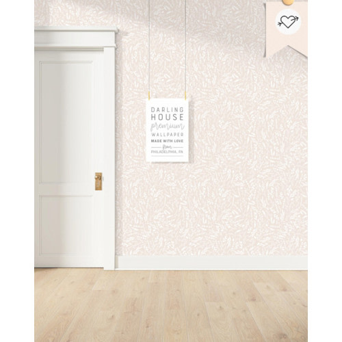 DarlingHouseDesign Minimalist Blush Pink Wildflower Wallpaper