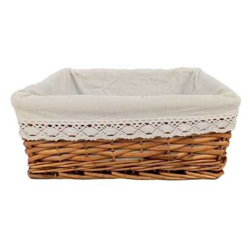 Doily Wicker Storage Basket, Large