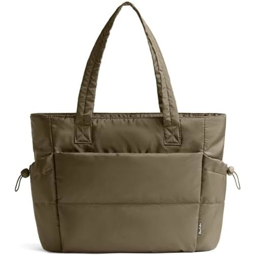 Tote Bag for Women Puffy Work Bags for Women with Zipper Lightweight Quilted Puffer Tote Bag for Travel, Teacher, Nurse