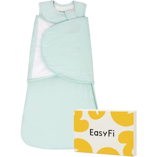 Rayon Made from Bamboo Baby Sleep Sack Swaddle 3-6 Months 1.0 TOG | Infant Sleep Sack, 4-Way Adjustable Transitional Swaddle with Removable Wings, 2-Way Zipper, Wearable Blanket
