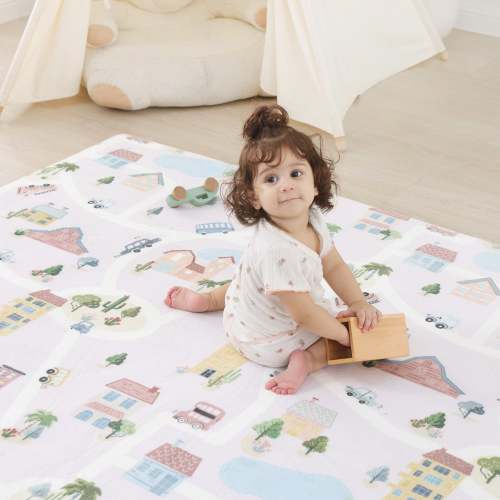 Everyday Explorers™ Baby Play Mat | Coral Velvet 1.3" Memory Foam – PaPaMat