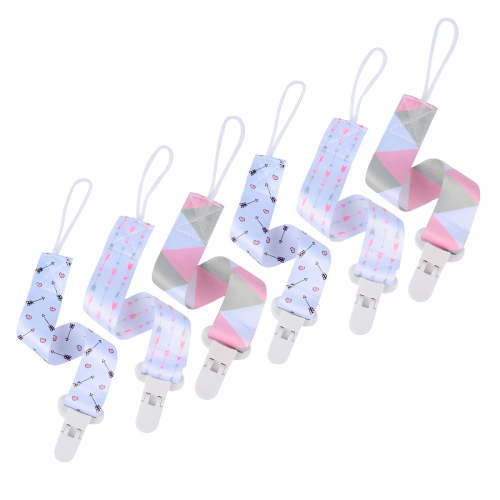 XIRQI 6Pcs Pacifier Clip,Food-Grade Silicone Pacifier Holder,Secure Anti-Drop Design Binky Clips