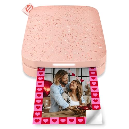 HP Sprocket Portable 2x3 Instant Photo Printer (Blush Pink) Print Pictures on Zink Sticky-Backed Paper from Your iOS & Android Device.