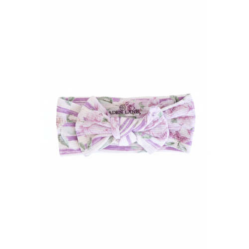 Lilas Lilacs Bamboo Waffle Knit Large Bow Headwrap
