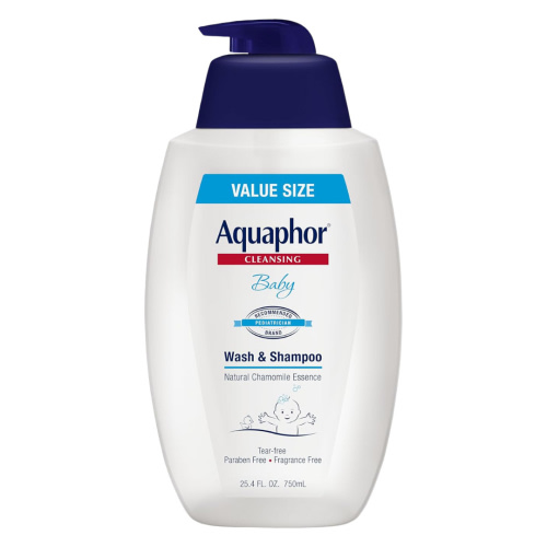 Aquaphor Baby Wash & Shampoo 25.4 fl.oz - Unscented, Soothe & Cleanse with Natural Chamomile Essence