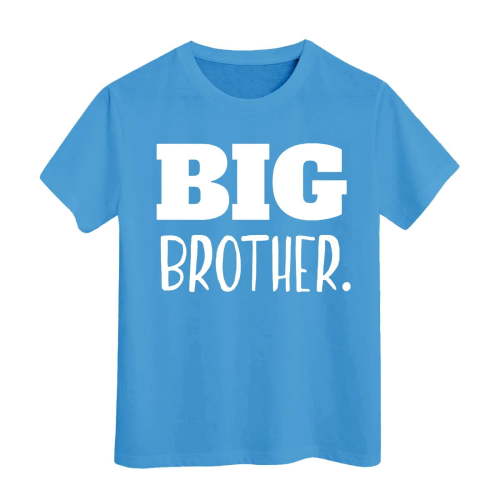 MEZZALL Big Brother T-Shirt For Toddler Promoted To Big Announcement Baby Boys, Sky Blue, 6-7 Years