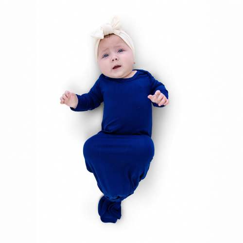 Bumbunny Baby | Knotted Gown in Royal Blue