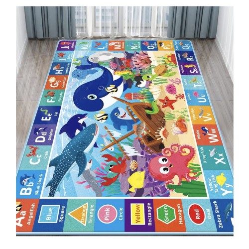 Baby Play Mat Ocean Theme ABC Kids Play Mat Sea Animals Kids Rugs NWT NEW