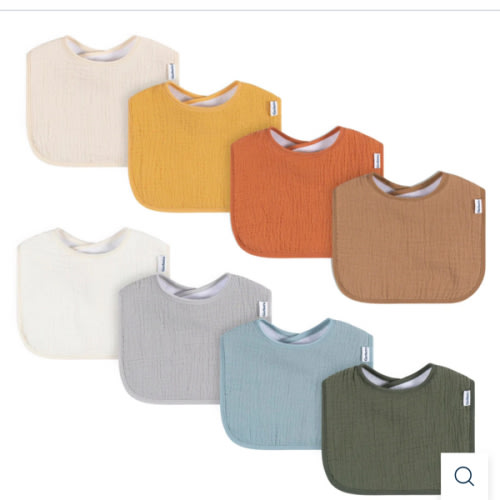 8-Pack Baby Neutral Warm Shades Muslin Drooling Bibs – Gerber Childrenswear
