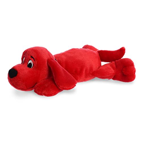 Aurora Playful Clifford Laying Clifford Stuffed Animal - Childhood Nostalgia - Lasting Companionship - Red 12 Inches