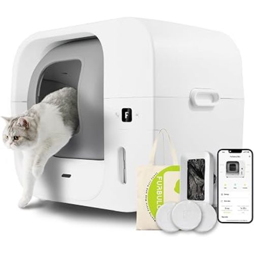 Furbulous True Odor-Free Automatic Cat Litter Box with Self-Pack and Refill System, APP Control, Self Cleaning and Packing Litter Box with Extra Large Space for 3.3-22 lbs Cats, Upgraded