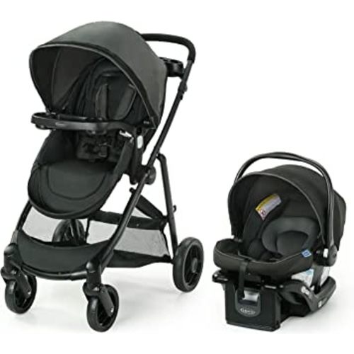 Graco, Modes Element Travel System Includes Baby Stroller with Reversible Seat Extra Storage Child Tray and SnugRide 35 Lite LX Infant Car Seat, Canter