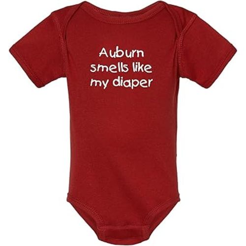 Auburn Smells Like My Diaper Funny Alabama Fan Baby Bodysuit