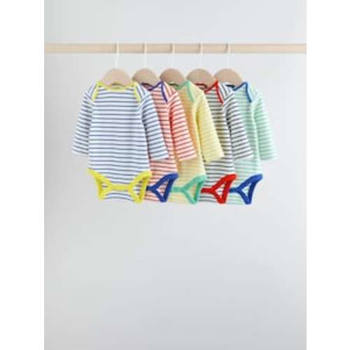 Buy Multi Brights Short Sleeve Baby Bodysuits 5 Pack from Next USA