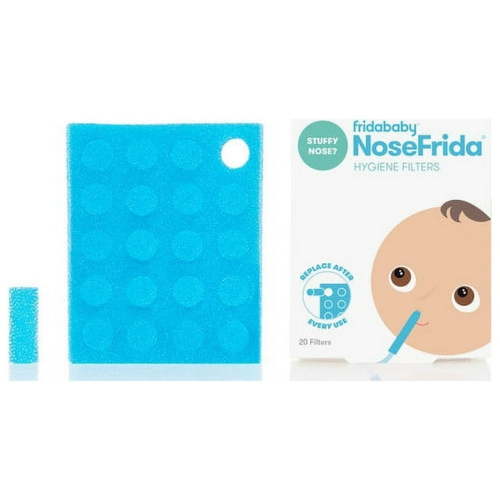 Frida Baby Nosefrida Nasal Aspirator Mucus Removal Device, Replacement Hygiene Filters for Newborns, Infants-20 Ct