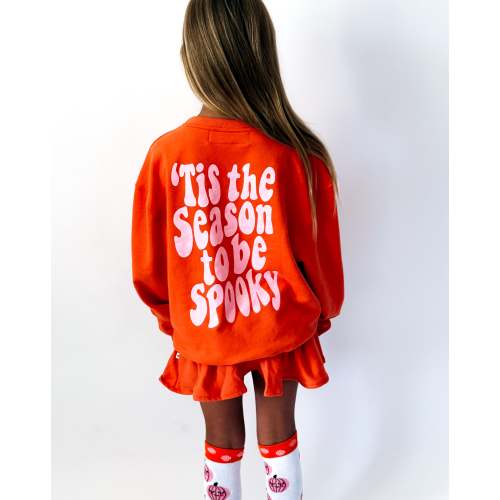 'TIS THE SEASON TO BE SPOOKY | FRONT + BACK PRINT | oversized drop sho – Minimalist Folk Co.