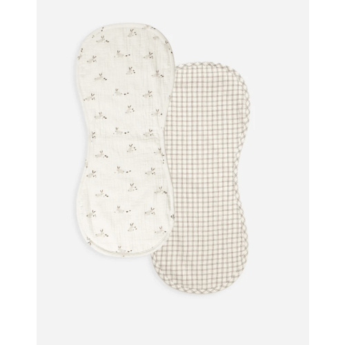 Burp Cloth, 2 Pack || Bunnies, Cedar Check – Quincy Mae