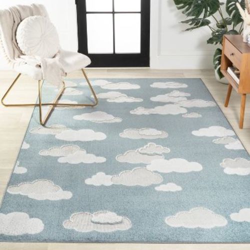 JONATHAN Y Hedwig High-low Youth Cloud Scandi Indoor/Outdoor Area Rug