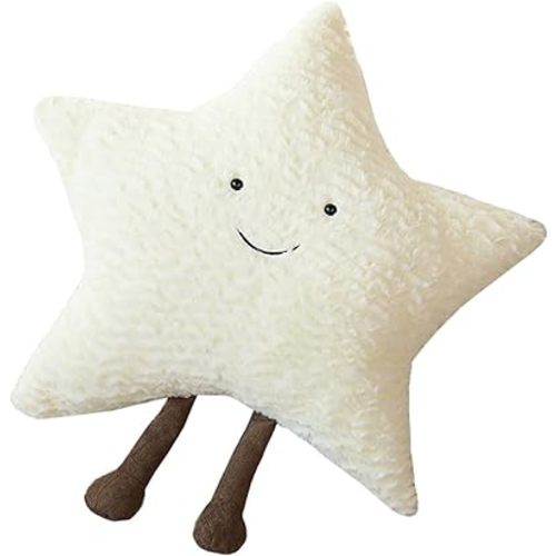 Comfortable Sun Throw Pillow Stars Moon Sofa Cushion Lovely Exquisite Cushion (15.7in, Star)