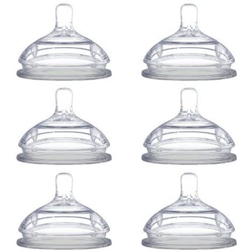 Comotomo Replacement Silicone Nipples, Fast Flow - 6 Pack