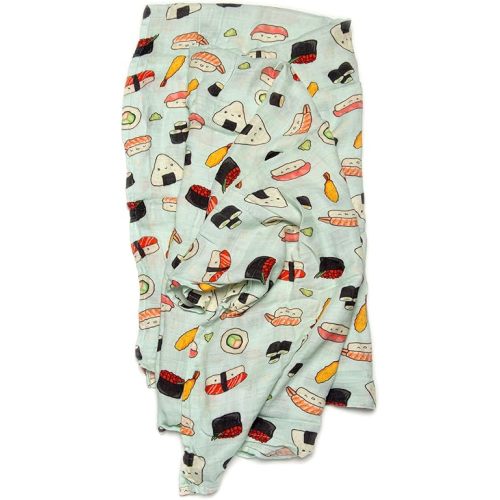 Loulou Lollipop Muslin Swaddle Blanket for Baby Boy & Baby Girl – Soft Breathable Muslin Wrap, 47"x47" Receiving Blanket for Newborn & Toddler - Sushi