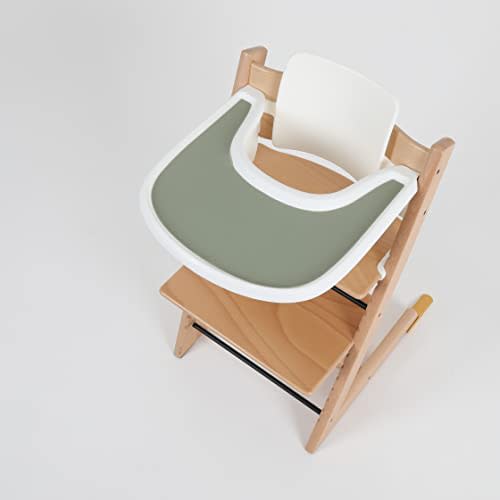 Gembebe Silicone Tray placemat Compatible with Stokke Tripp Trapp High Chair Tray (Sage Green)