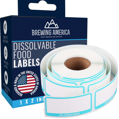 Dissolvable Food Labels for Food Containers – Glass, Plastic/Metal, Teal