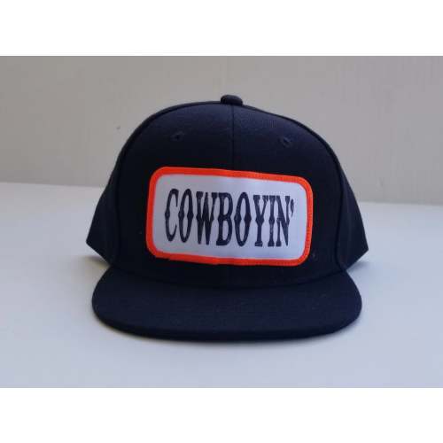 The Twisted Filly Clothing Co. Cowboyin' - Infant/Toddler Snapback Hat - Neon Orange/Black - Cowboyin' - Infant/Toddler Snapback Hat - Neon Orange/Black