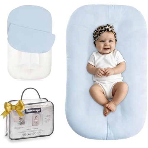 Baby Lounger Newborn 0-24 Months, Home and Travel Infant Cushion- Blue