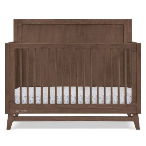 Delta Children Spencer 6-in-1 Convertible Crib - Greenguard Gold Certified - Teak Brown