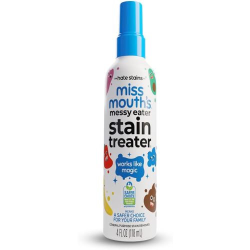 Miss Mouth's Messy Eater Stain Treater Spray - 4oz Stain Remover - Newborn & Baby Essentials - No Dry Cleaning Food, Grease, Coffee Off Laundry, Underwear, Fabric