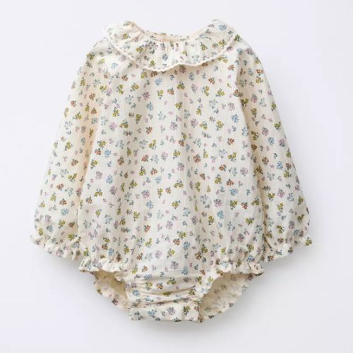 TEXTURED FLORAL BODYSUIT - Mid-ecru | ZARA United States