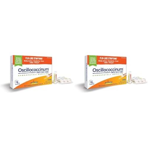 Boiron Oscillococcinum for Relief from Flu-Like Symptoms of Body Aches, Headache, Fever, Chills, and Fatigue - 6 Count (Pack of 2)