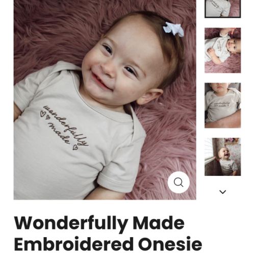 Wonderfully Made Embroidered Onesie