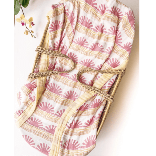 Pink Sun + Wave Blanket