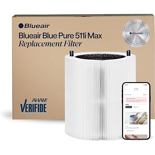 Blueair Blue Pure 511i Max Genuine Replacement Filter, Fits Blue Pure 511i Max Air Purifier