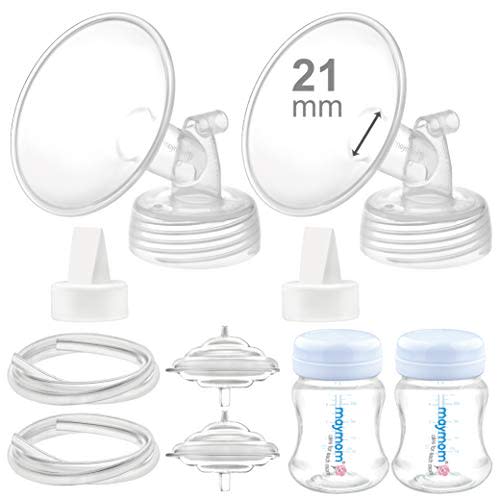 Maymom Pump Parts Compatible with Spectra S2 S1 Replacement Kit for Spectra Pump Parts 21mm Flange Duckbill Valve Tube Bottle Backflow Protector, Not Original S2 Accessories