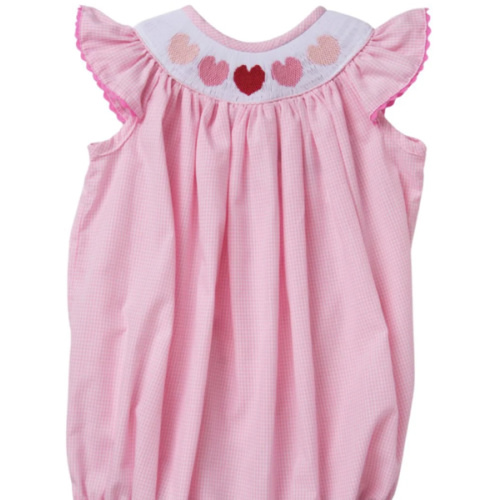 Preorder Smocked Multicolor Heart Bubble – City Beautiful Children's Boutique