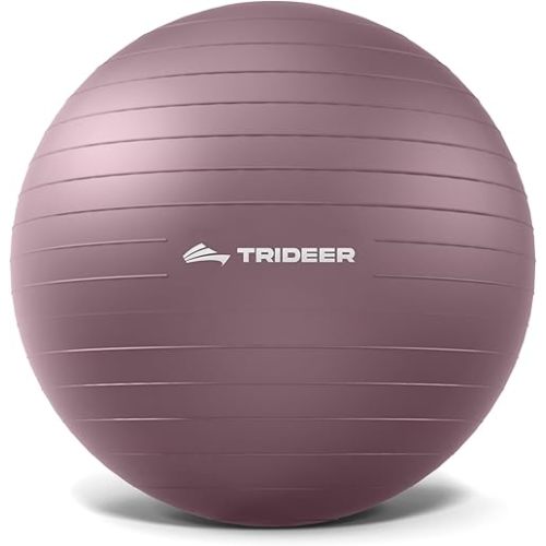 Trideer Exercise Ball Yoga Ball,Office Seating & Balance Ball Chair, Stability Ball for Pilates, Physical Therapy,Core Training & Balance Improvement & Stretching