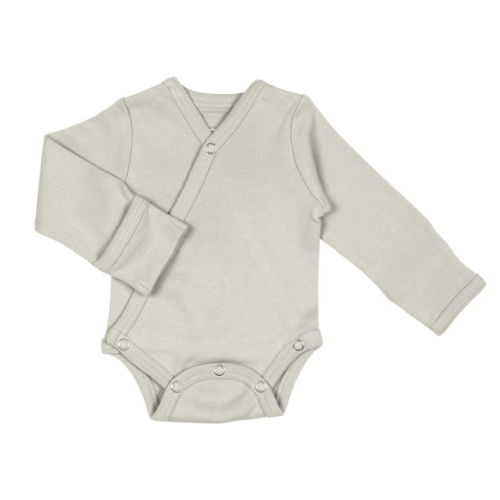 0-3m | Stone | Organic Kimono Bodysuit
