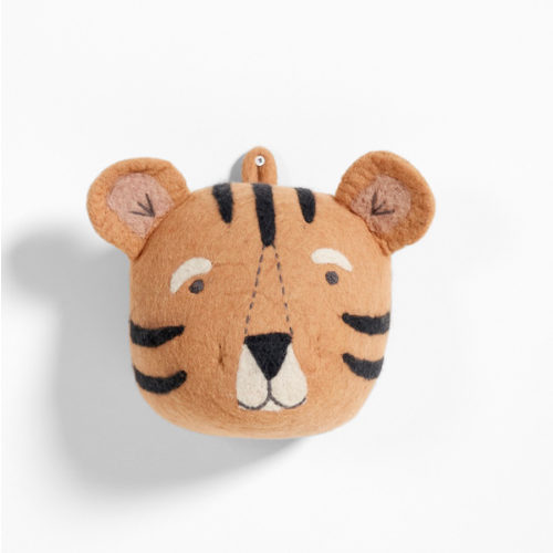 Felt Tiger Animal Head Wall Decor