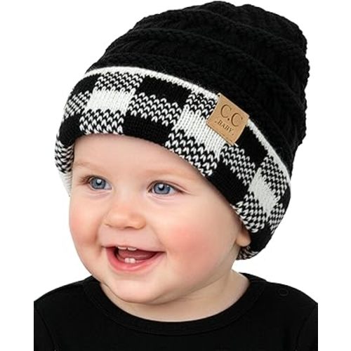 Funky Junque Baby Winter Hat – Cute Newborn Hats, Cozy Warm Infant Beanie, Soft Knit Stocking Stuffer for Babies 0–12 Months
