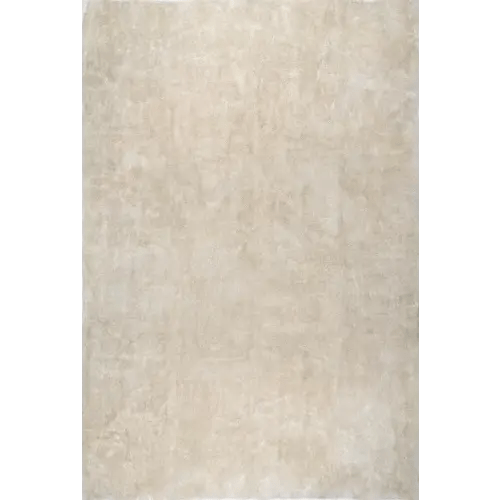 Washable Solid Shag Rug | Cream