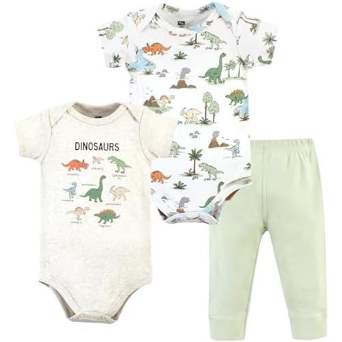 Hudson Baby Unisex Cotton Bodysuit and Pant Set
