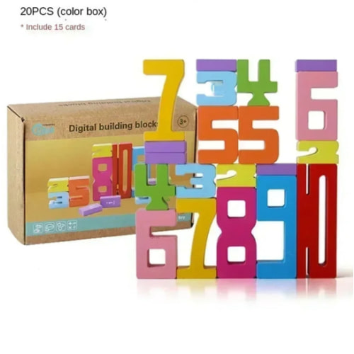 Wooden Number Building Block – KidsGiftsStuff
