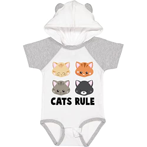 inktastic Cats Rule with Cat Heads Baby Bodysuit