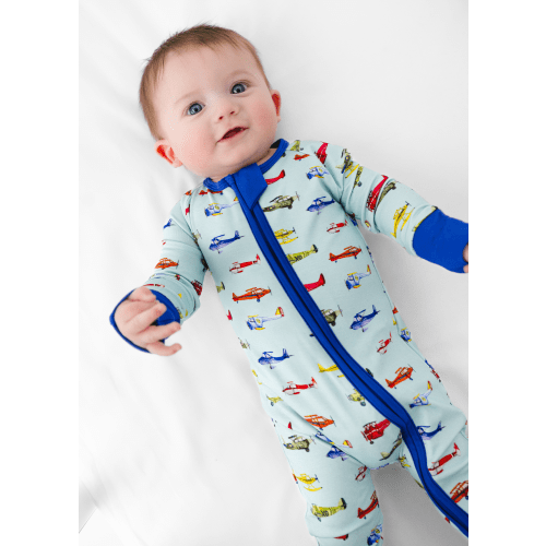 Vintage Airplanes Bamboo Sleeper – Little Crowns & Capes