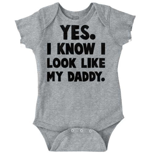 Cute I Look Like Daddy Dad Joke Bodysuit Jumper Boys Infant Baby Brisco Brands NB